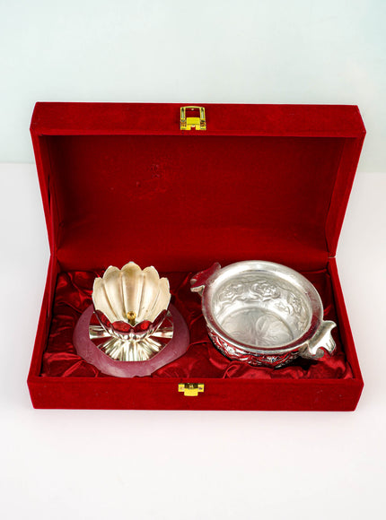 German Silver Urli & Diya - WL5796