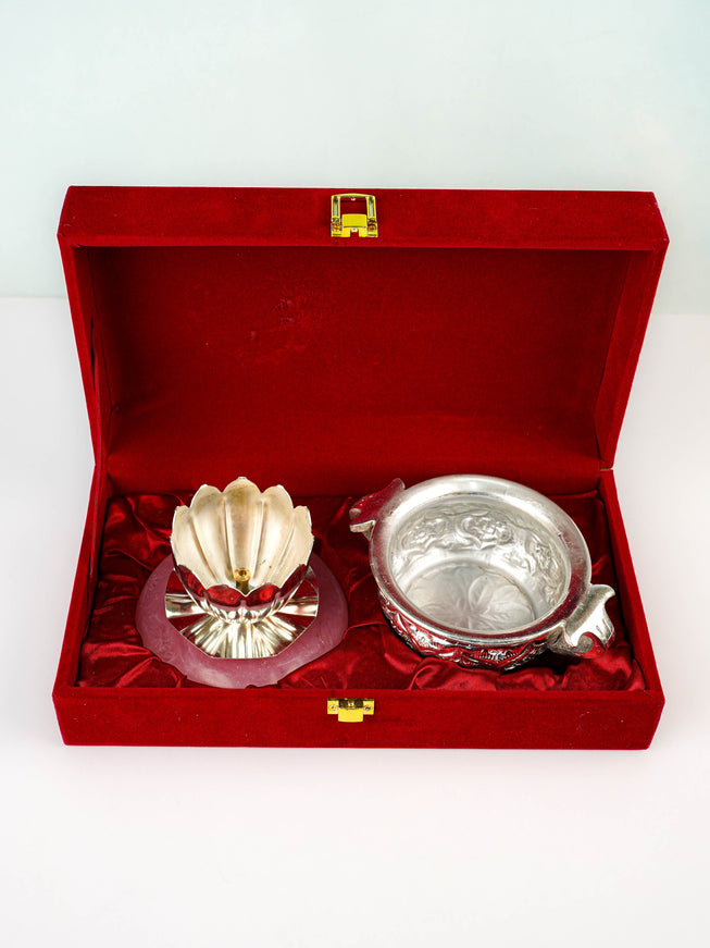 German Silver Urli & Diya - WL5796