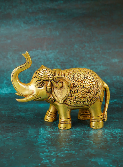 Brass Elephant Idol - 7 inch - WL5799