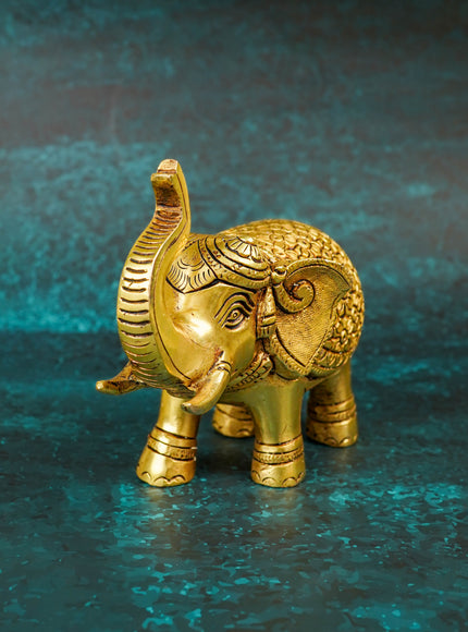 Brass Elephant Idol - 7 inch - WL5799