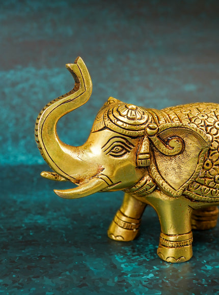 Brass Elephant Idol - 7 inch - WL5799