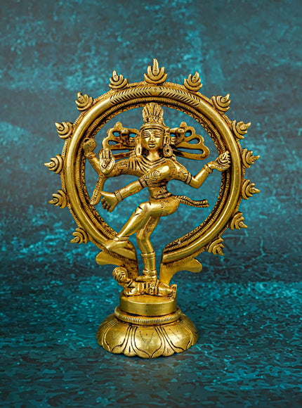 Brass Nataraja Idol - 7 inch - WL5812