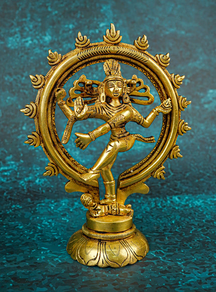 Brass Nataraja Idol - 7 inch - WL5812