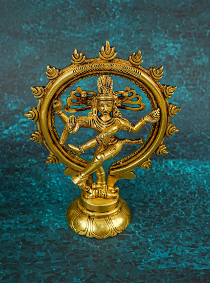 Brass Nataraja Idol - 7 inch - WL5812