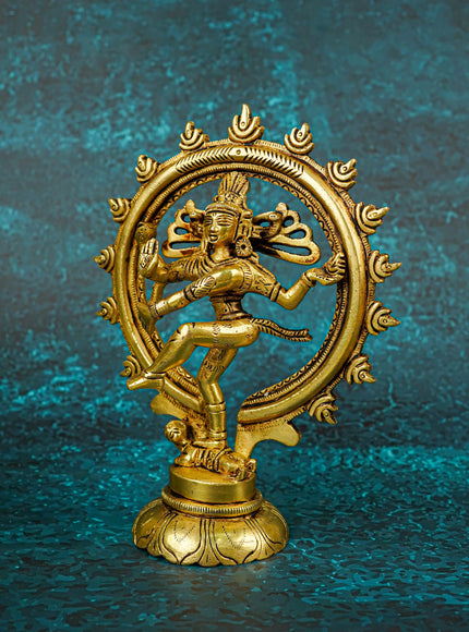 Brass Nataraja Idol - 7 inch - WL5812