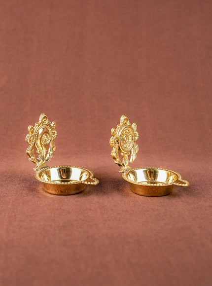 Brass Shankh Chakra Diya - WBG1534