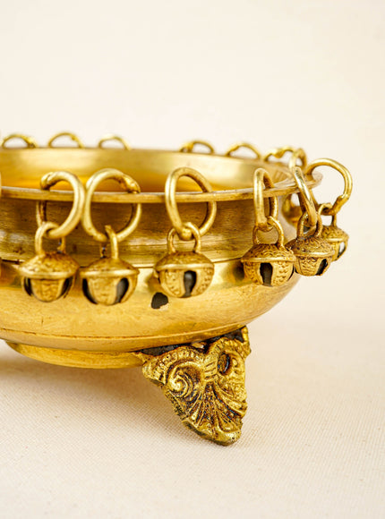 Brass Urli with Bells - 5 inch - WL5858