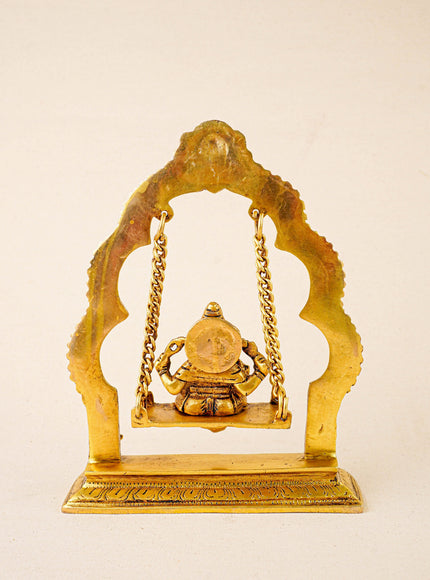 Brass Jhoola Ganesha - 9 inch - WL5864