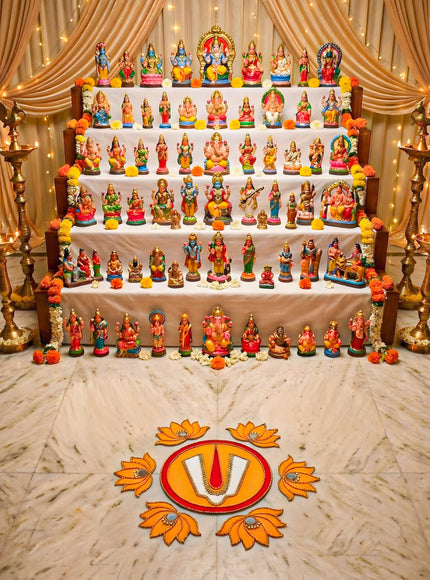 Rangoli - Namam with Set of 6 Lotus - WL5868
