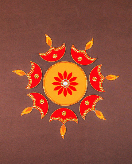 Rangoli - Flower - Set of 6 Diya - WL5873