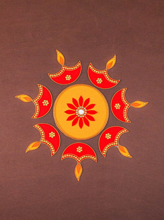 Rangoli - Flower - Set of 6 Diya - WL5873