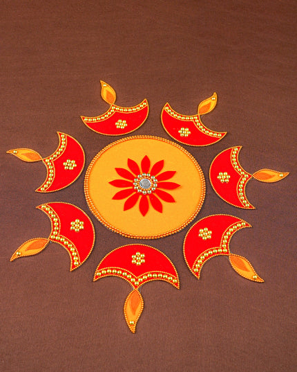 Rangoli - Flower - Set of 6 Diya - WL5873