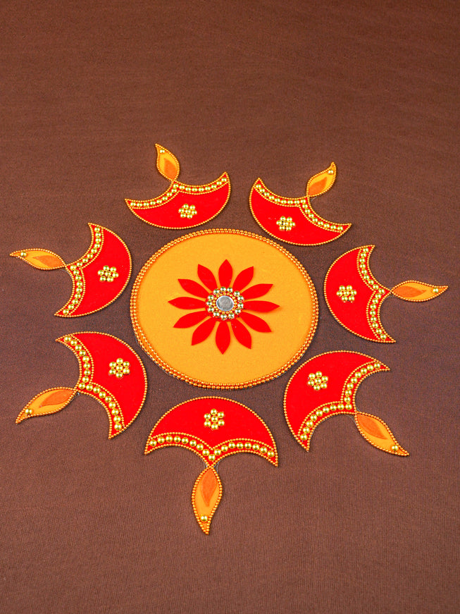 Rangoli - Flower - Set of 6 Diya - WL5873