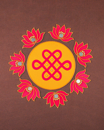 Rangoli - Kolam with Lotus - Set of 8 - WL5876