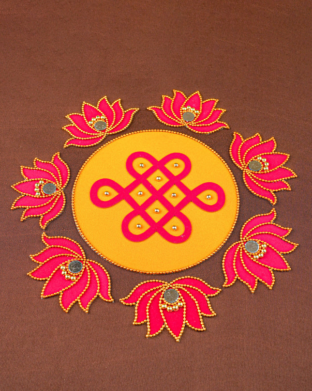 Rangoli - Kolam with Lotus - Set of 8 - WL5876