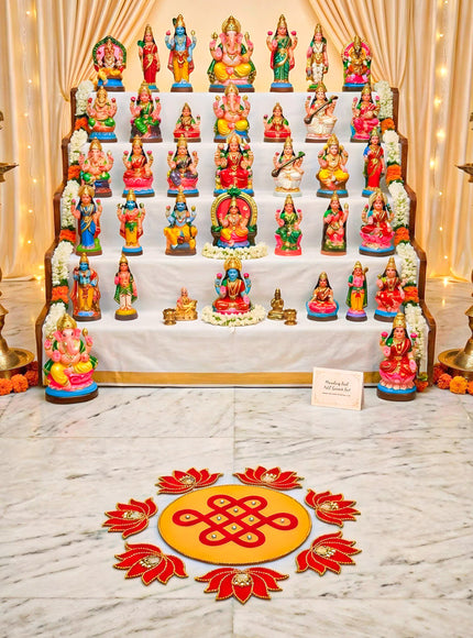 Rangoli - Kolam with Lotus - Set of 8 - WL5876