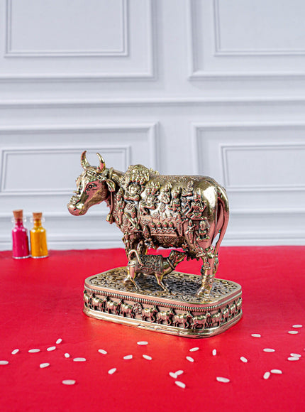 Brass Antique Cow & Calf Idol - 4 inch - WL5885