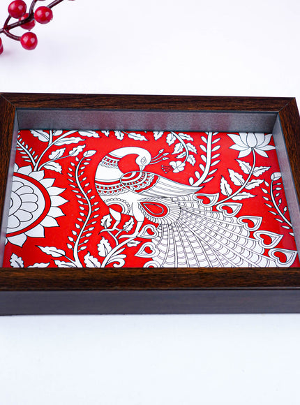 Wooden Tray with Peacock Digital Print - WL5890
