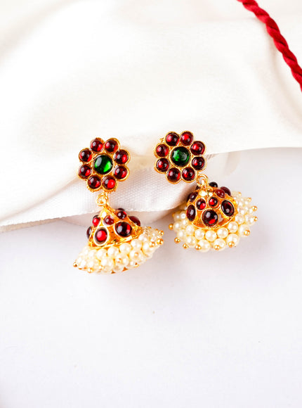 Kemp Necklace with Earrings - Red - WL5922-1