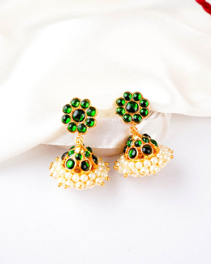 Kemp Necklace with Earrings - Green - WL5922-2
