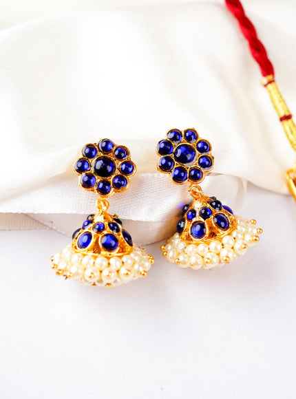 Kemp Necklace with Earrings - Blue - WL5922-3