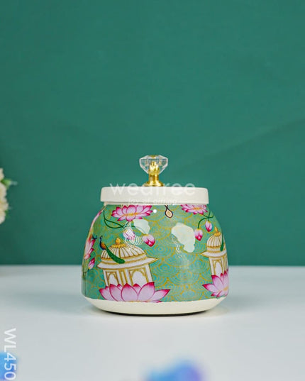 Basket with Metal Jars - WL4502
