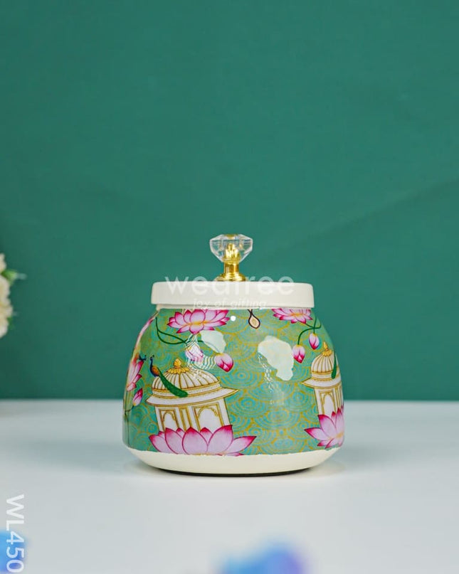 Basket with Metal Jars - WL4502