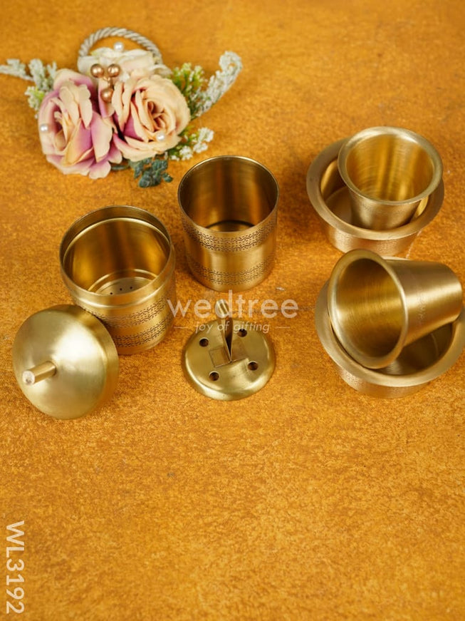 Brass Coffee Filter Dabara Set - WL3192-1