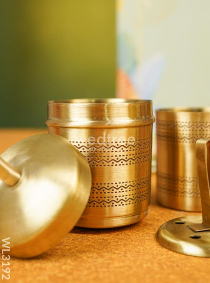 Brass Coffee Filter Dabara Set - WL3192-1
