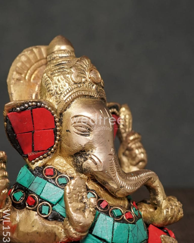 Brass Ganesha Idol - WL1539