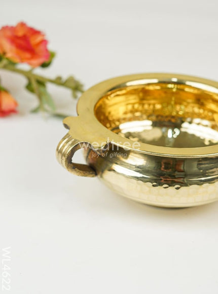 Brass Hammered Urli - 5 inch - WL4622