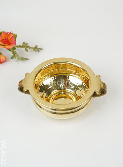Brass Hammered Urli - 5 inch - WL4622
