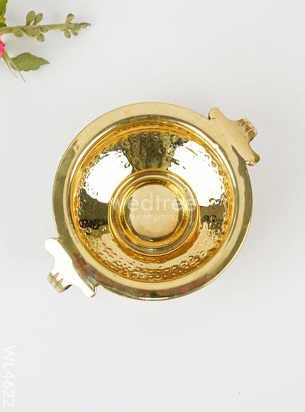 Brass Hammered Urli - 5 inch - WL4622