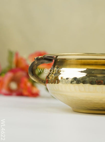 Brass Hammered Urli - 5 inch - WL4622