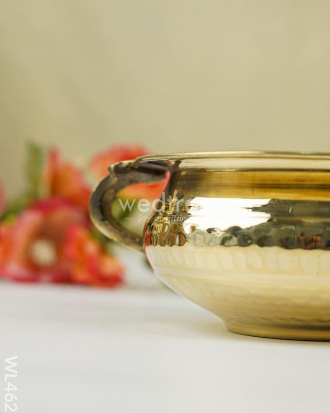 Brass Hammered Urli - 5 inch - WL4622