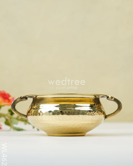 Brass Hammered Urli - 5 inch - WL4622