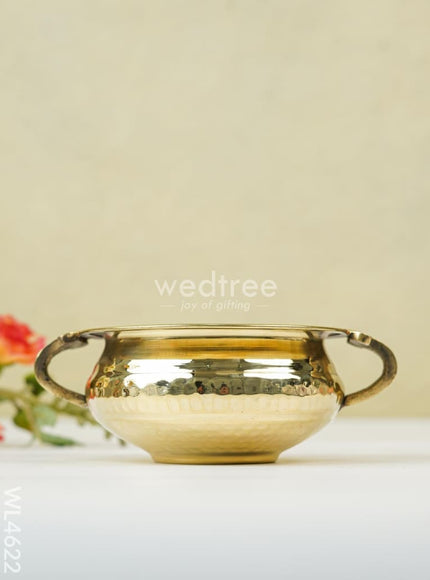 Brass Hammered Urli - 5 inch - WL4622