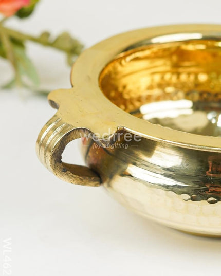 Brass Hammered Urli - 5 inch - WL4622