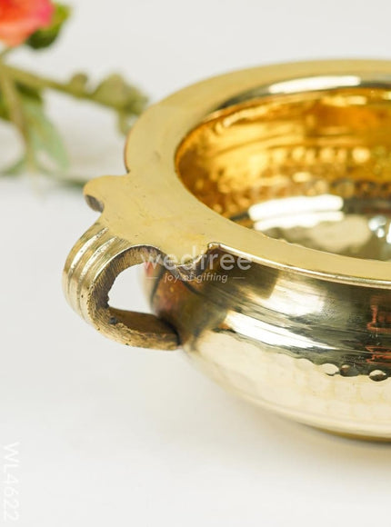 Brass Hammered Urli - 5 inch - WL4622