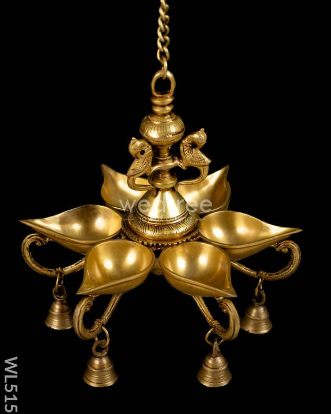Brass Hanging Annapakshi Diya - 32 inch - WL5155