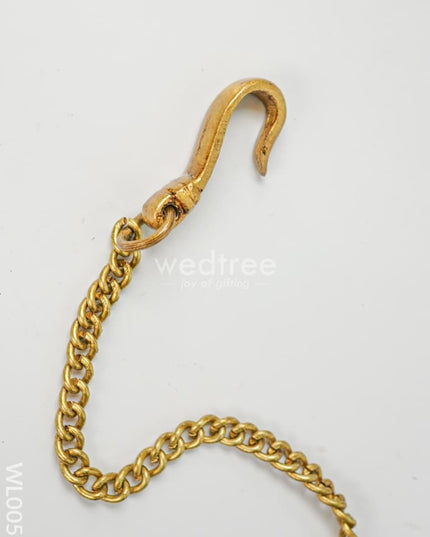 Brass Hanging Annapakshi Five-Face Diya - WL0057