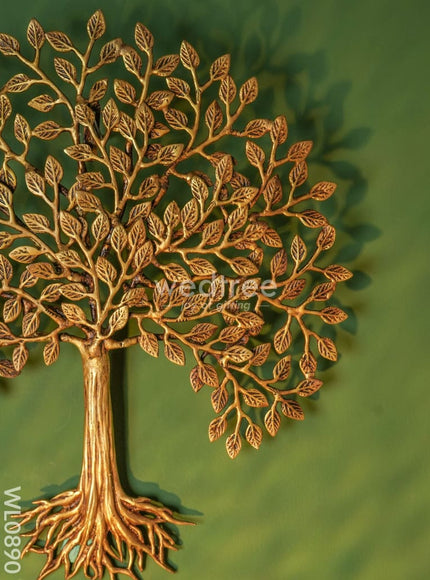 Brass Kalpavriksha Wall Hanging Tree with Roots - WL0890