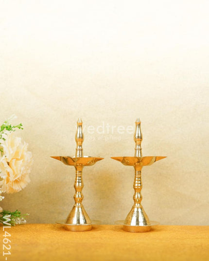 Brass Kerala Diya - Set of 2 - WL4621