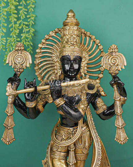 Brass Krishna with Shank Chakra - WL4496