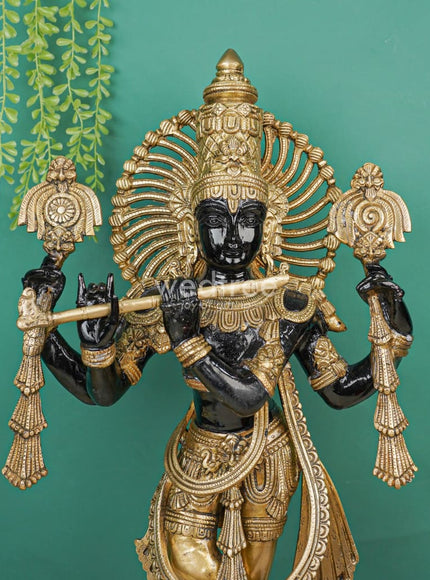 Brass Krishna with Shank Chakra - WL4496