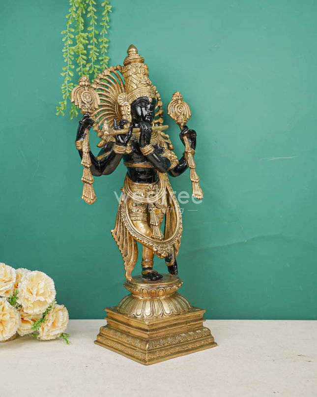 Brass Krishna with Shank Chakra - WL4496