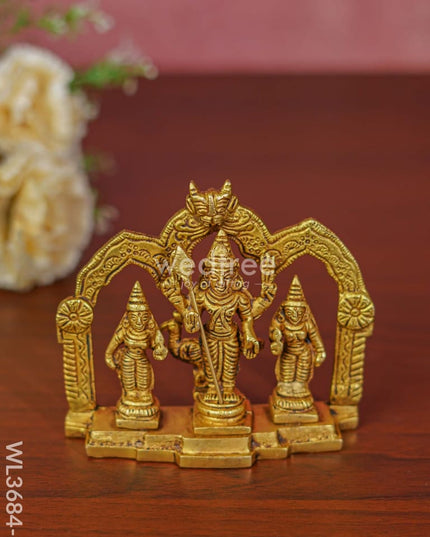 Brass Murugan Valli Deivanai in Frame - WL3684-2