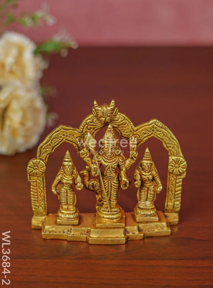 Brass Murugan Valli Deivanai in Frame - WL3684-2