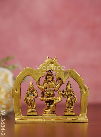Brass Murugan Valli Deivanai in Frame - WL3684-2
