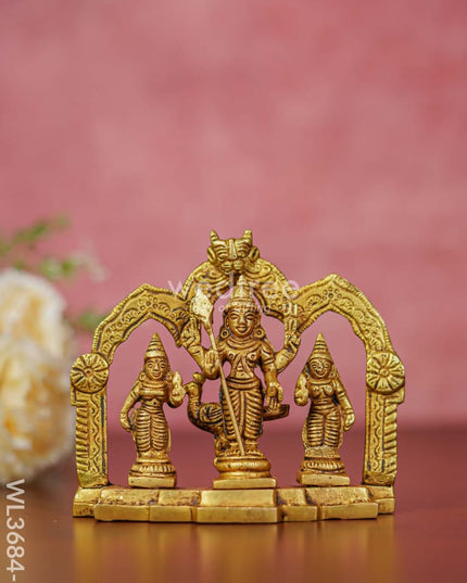 Brass Murugan Valli Deivanai in Frame - WL3684-2